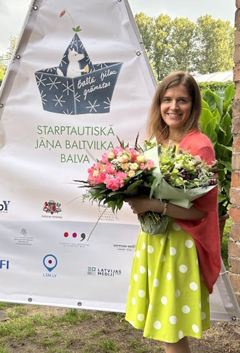 Aija Lisovska Baltvilka balvas pasniegšanā